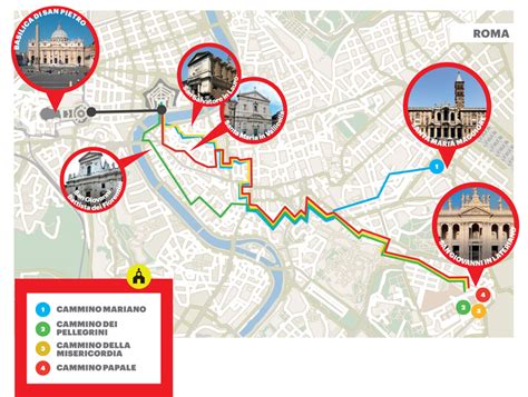 Mappa delle Chiese Giubilari a Roma per il Giubileo 2025