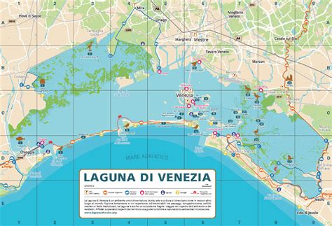 Mappa storica della laguna di Venezia con l'ubicazione dell'Abbazia di Sant'Ilario