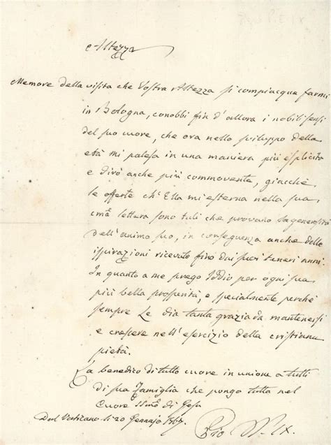 Immagine di una lettera manoscritta di Padre Pio