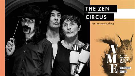 Un'immagine promozionale dei The Zen Circus che cattura l'energia dei loro live o una foto d'atmosfera dell'Eremo Club di Molfetta