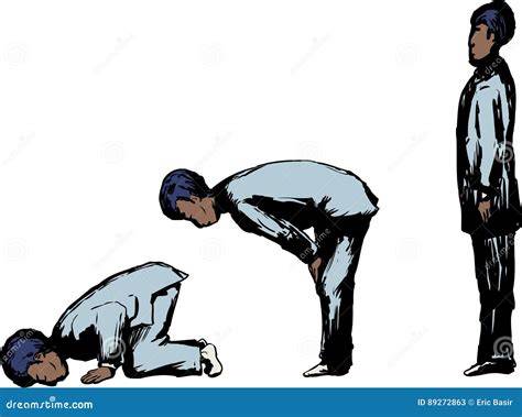 Illustrazione biblica di persone in preghiera o adorazione in varie posizioni (in piedi, inginocchiate, prostrate)