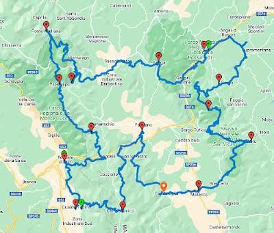 mappa illustrata del percorso del Cammino delle Abbazie che collega Subiaco a Montecassino evidenziando le principali tappe religiose