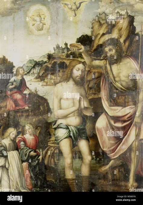 Giovanni Battista battezza Gesù con lo Spirito Santo e fuoco