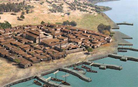 Ricostruzione artistica del villaggio di Cafarnao al tempo di Gesù