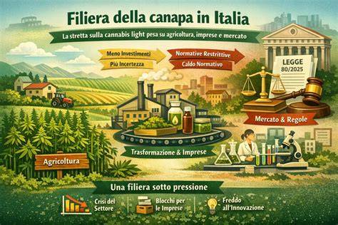 Illustrazione storica della raccolta e lavorazione della canapa in Italia