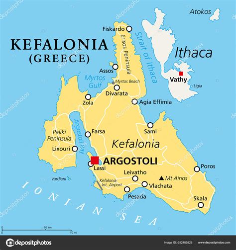 Mappa schematica della spiaggia di Lourdata, Cefalonia