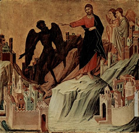 Le tentazioni di Cristo sul monte di Duccio di Boninsegna