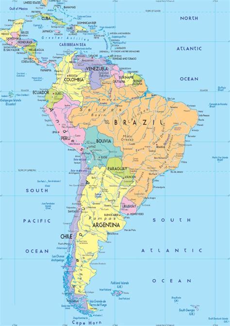 Mappa dell'America del Sud con punti salienti delle missioni salesiane (Cile, Argentina, Uruguay, Brasile)