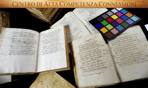 Un'illustrazione di antichi manoscritti e strumenti di studio per l'esegesi biblica