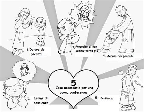 Sassi colorati utilizzati come simboli per spiegare i passaggi della confessione ai bambini.