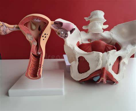 anatomia della pelvi femminile con vagina e utero