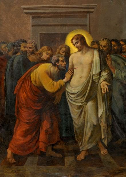 illustrazione dell'apostolo Tommaso che interroga Gesù