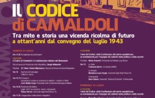 Infografica sulla nascita della Democrazia Cristiana e il Codice di Camaldoli