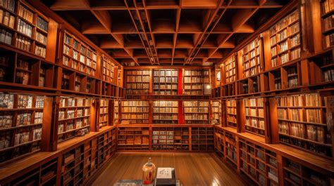 Foto di interni della biblioteca dell'Istituto, con scaffali e libri