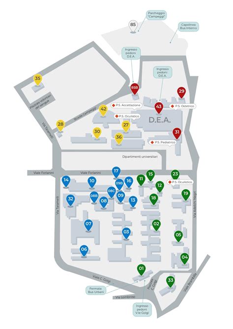 Mappa schematica dell'IRCCS Ospedale Sacro Cuore Don Calabria e le principali vie di accesso da Verona