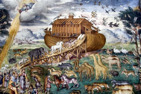 Illustrazione del Diluvio Universale con l'Arca di Noè