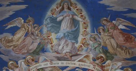 Rappresentazione artistica dell'Assunzione di Maria in gloria celeste