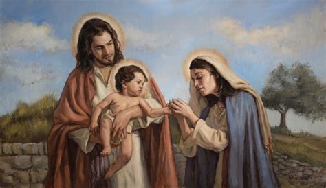 Raffigurazione classica della Sacra Famiglia di Nazaret