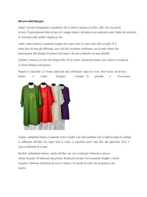 illustrazione di sacerdoti con diverse vesti liturgiche colorate
