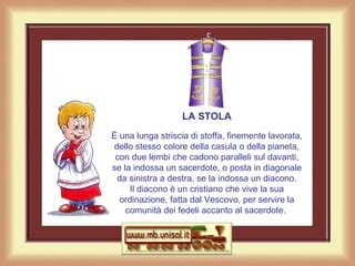 Schema illustrativo che mostra la derivazione dei paramenti liturgici (camice, stola, casula) dall'abbigliamento civile dell'Impero Romano.