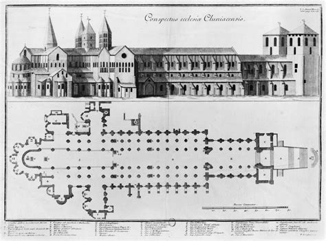 Ricostruzione grafica dell'Abbazia di Cluny nel suo massimo splendore