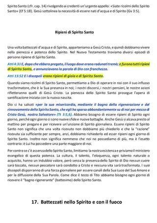 Schema che illustra la distinzione tra la rigenerazione (nuova nascita) e il battesimo nello Spirito Santo come esperienza susseguente per il servizio.
