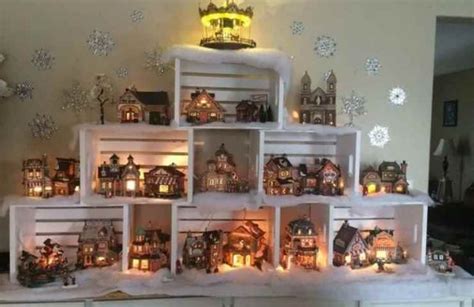 esempio di struttura per presepe realizzata con più cassette di frutta impilate