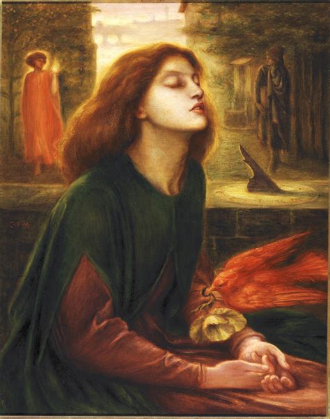 D.G. Rossetti, Beata Beatrix, raffigurazione di Beatrice Portinari