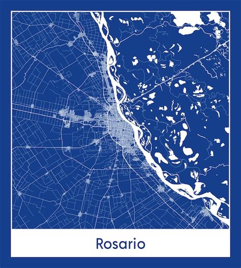 Mappa della città di Rosario con l'ubicazione del club e dello stadio Gigante de Arroyito