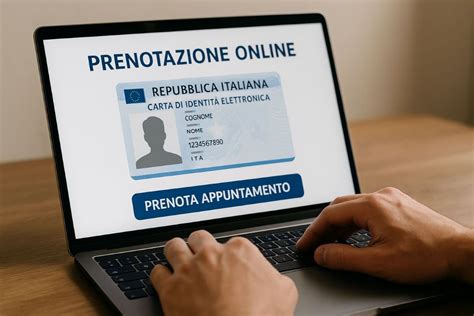 Infografica che mostra i passaggi per la prenotazione online della CIE