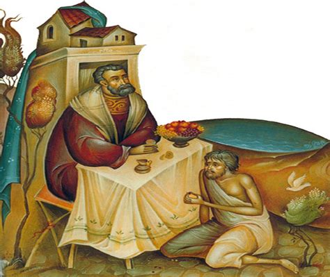 Rappresentazione artistica dell'incontro tra il ricco e il povero Lazzaro