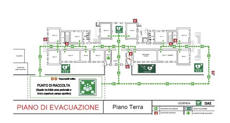 Schema tecnico dell'accessibilità nelle strutture residenziali UNITALSI con indicazione di percorsi senza barriere.