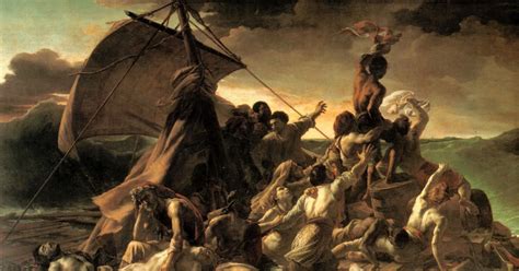 Scena animata di naufraghi su una zattera con la crema Prep