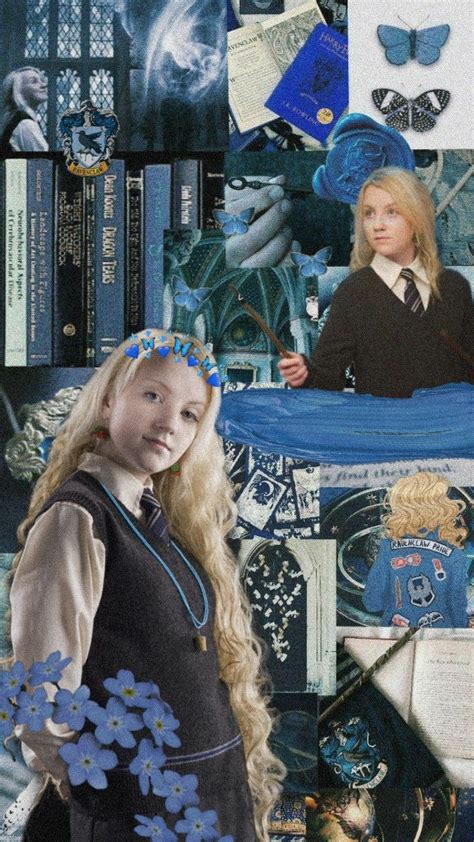 Collage di immagini ispirato a Luna Lovegood e simbolismo lunare