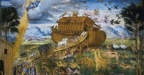 Rappresentazione artistica dell'Arca di Noè durante il Diluvio Universale