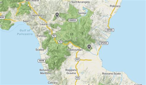 Mappa del territorio di San Basile all'interno del Parco Nazionale del Pollino