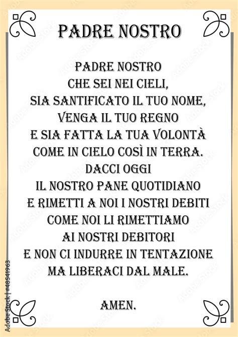 schema comparativo dei testi della preghiera Padre Nostro in italiano e in rumeno