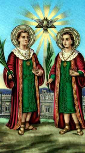 Statue dei Santi Medici Cosma e Damiano