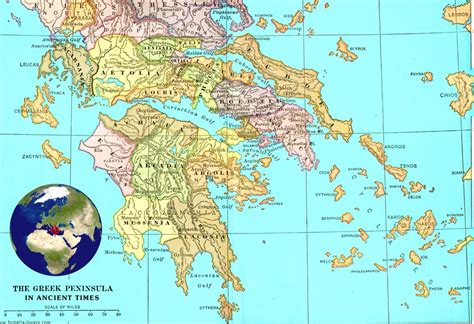 mappa storica della Magna Grecia con evidenziata l'ubicazione di Laos