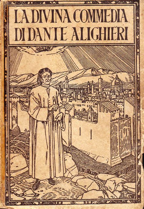 Dante Alighieri e la Divina Commedia con elementi allegorici