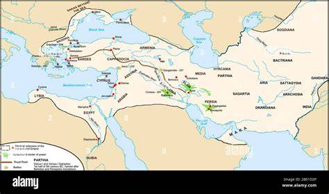 mappa storica dell'Impero Achemenide con evidenziati i luoghi citati nei testi biblici (Babilonia, Gerusalemme, Susa)