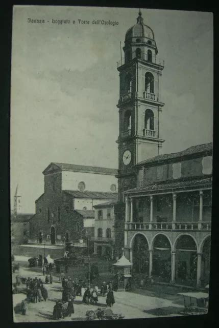 antica cartolina con torre dell'orologio