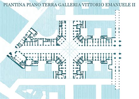 Schema della pianta della Galleria Longobarda e delle cripte