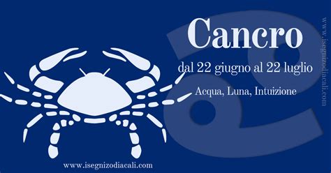 Immagine del segno zodiacale Cancro e simboli associati