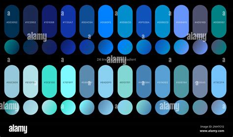 illustrazione di una tavolozza di colori con sfumature di blu, bianco, rosso, verde e nero
