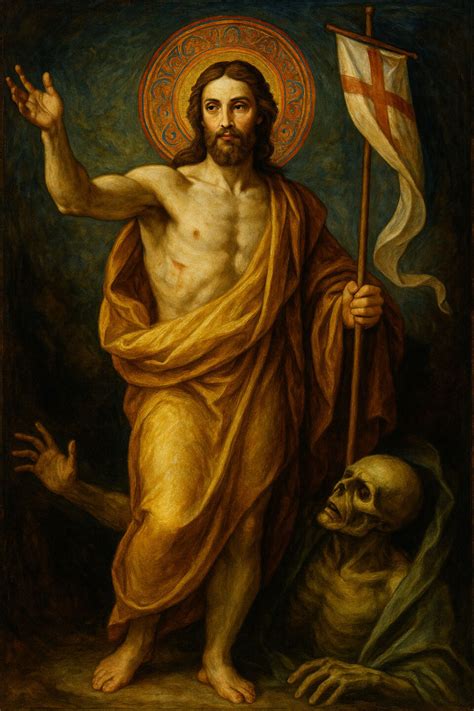 Rappresentazione iconografica della Risurrezione di Cristo come vittoria sulla morte.