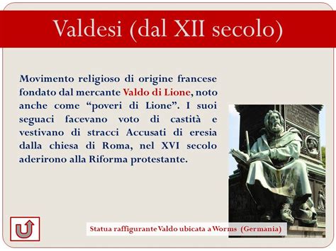 Schema cronologico: dalle origini medievali di Valdo di Lione all'adesione alla Riforma protestante del 1532.