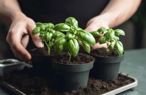 Piantine di basilico pronte per la raccolta