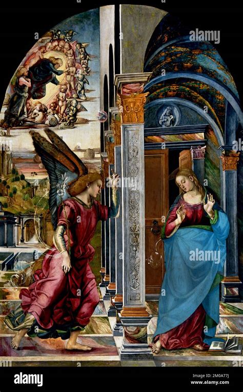 Illustrazione dell'Angelo Gabriele che annuncia la nascita a Maria