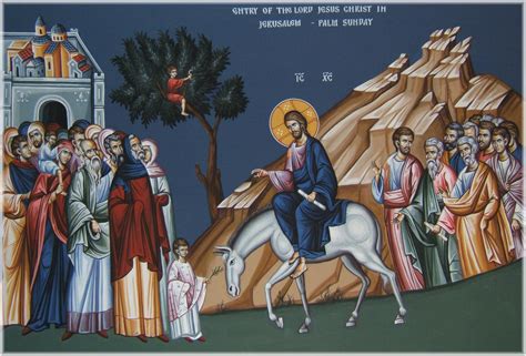 Illustrazione biblica dell'ingresso di Gesù a Gerusalemme